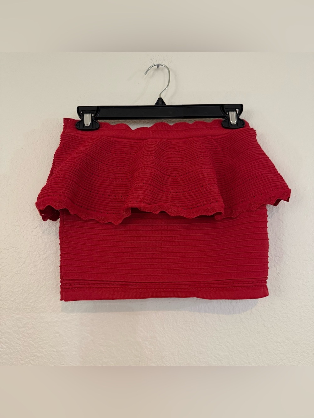 Anthropologie knit ruffle tub top- teaberry - Picture 9 of 10